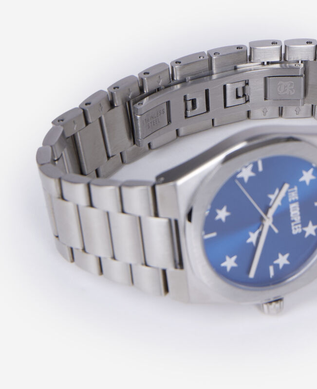 The Kooples MIXTE NAVY / SILVER montre avec étoiles argentée cadran bleu