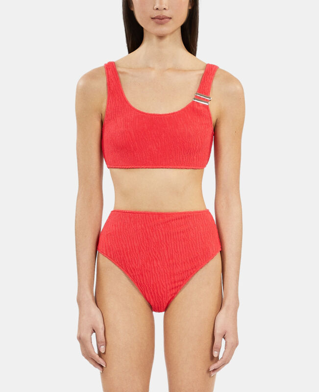 The Kooples FEMME RED bas de maillot de bain the kooples x luz taille haute rouge
