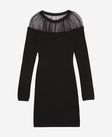 The Kooples FEMME BLACK robe courte à fronces noire