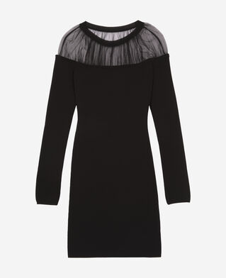 The Kooples WOMEN BLACK short black ruched dress