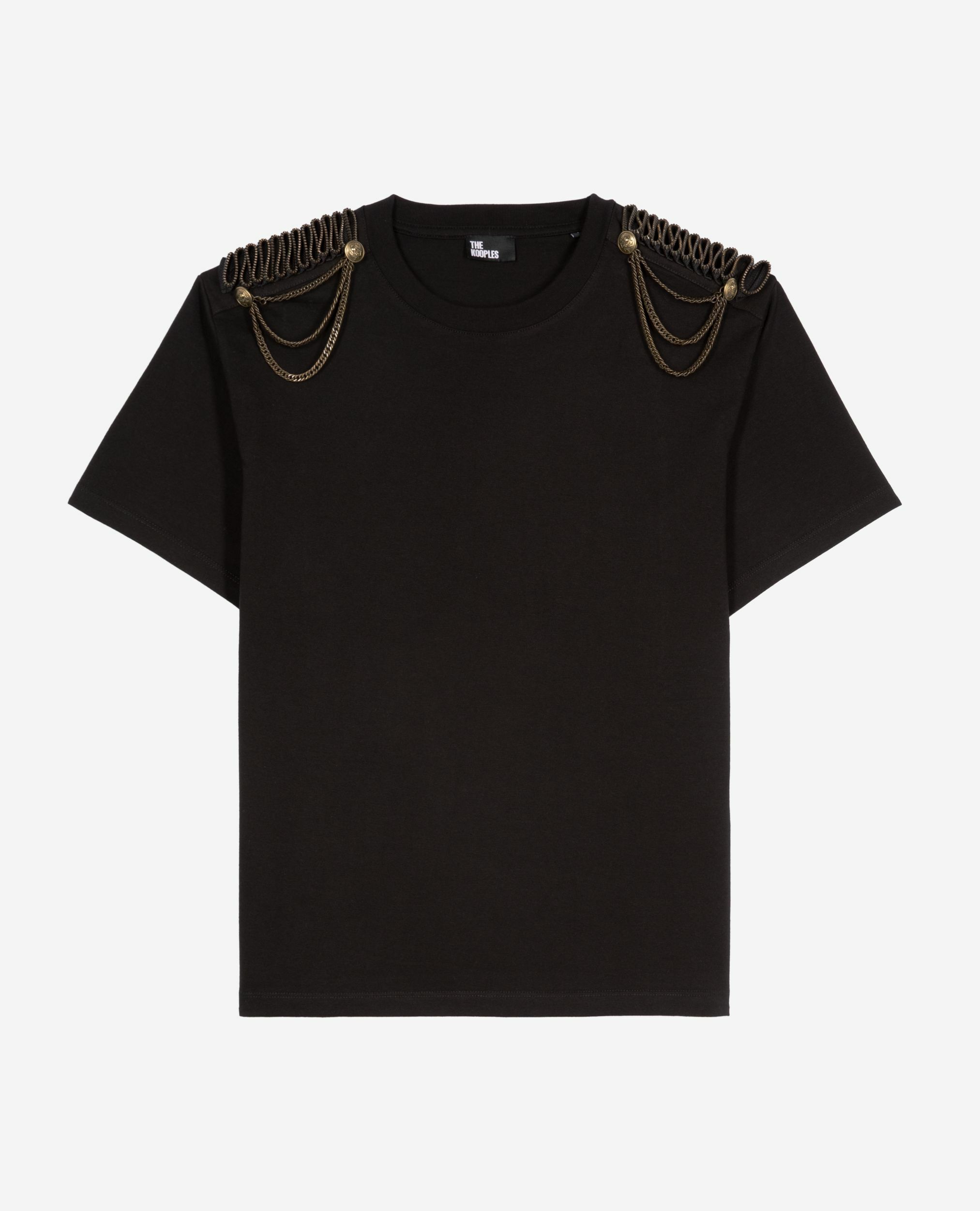 T-shirt avec chaînes noir, BLACK WASHED, hi-res image number null