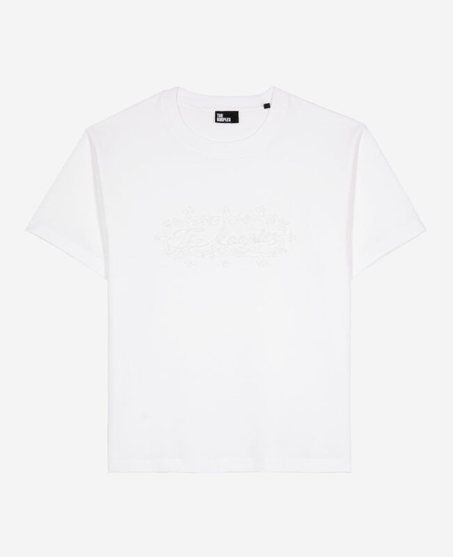 The Kooples FEMME WHITE t-shirt avec broderie logo blanc