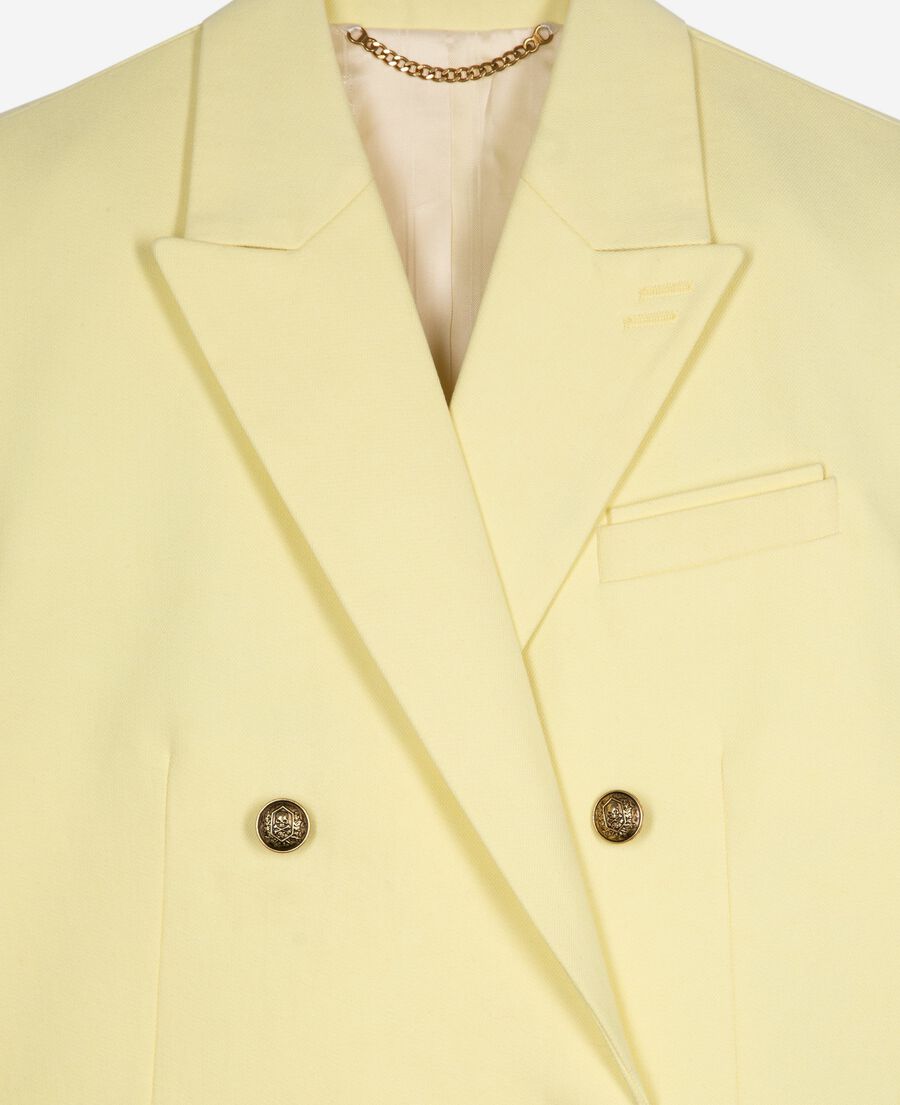 The Kooples FEMME YELLOW veste de tailleur en coton jaune