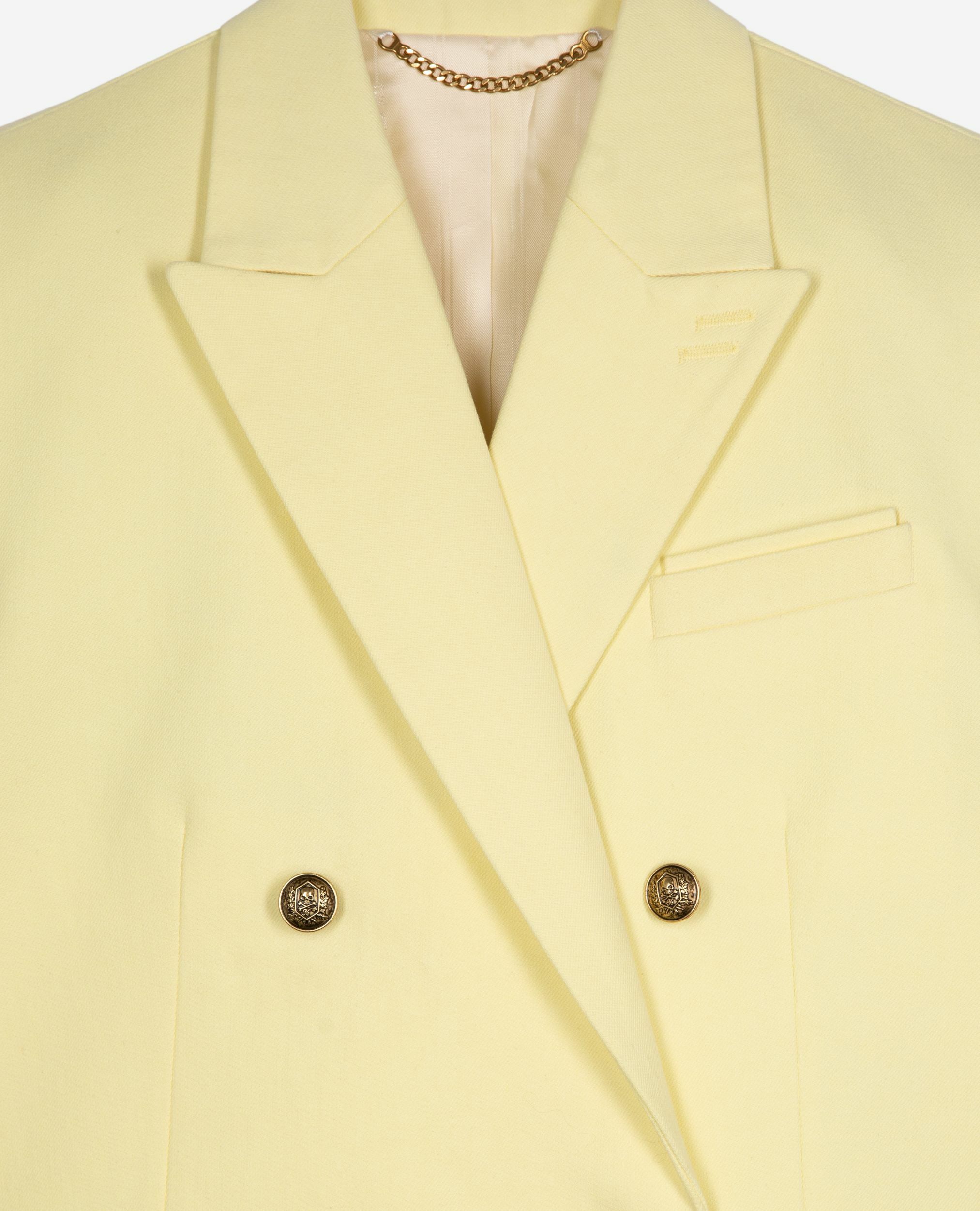 Veste de tailleur en coton jaune, YELLOW, hi-res image number null