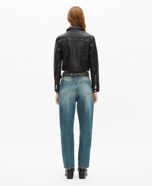 The Kooples FEMME BLACK blouson en cuir noir