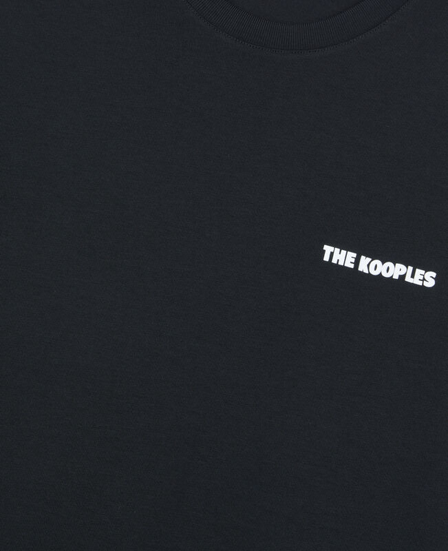 The Kooples HOMME BLACK t-shirt avec sérigraphie logo noir