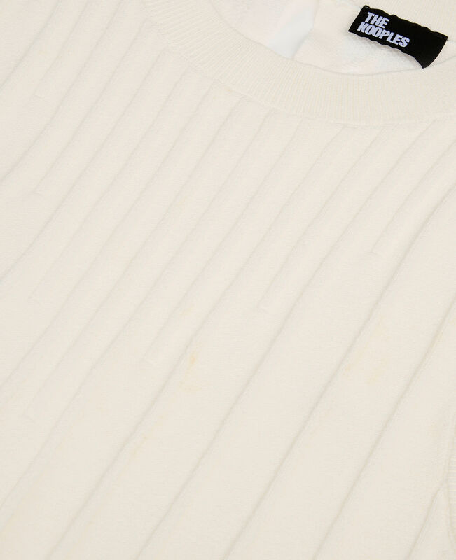 The Kooples FEMME WHITE top en maille blanc