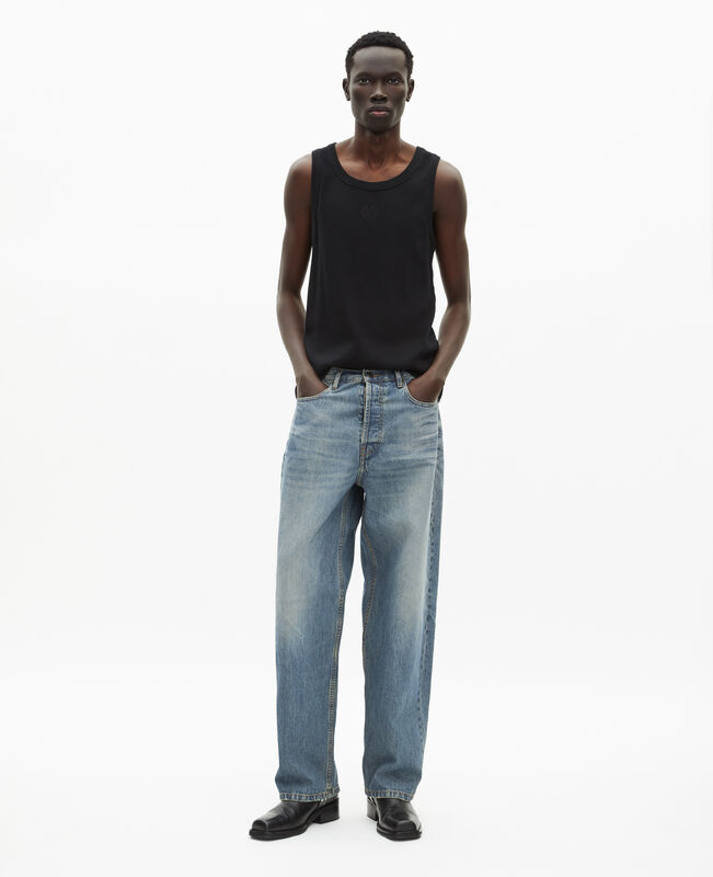 The Kooples HOMME USED RAPIECE jean droit bleu clair 