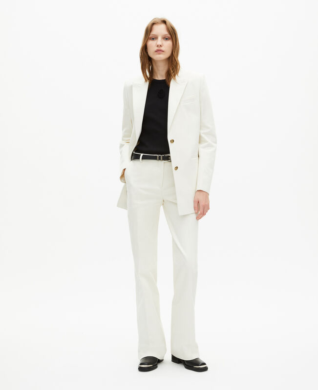 The Kooples FEMME WHITE veste de tailleur en coton écrue