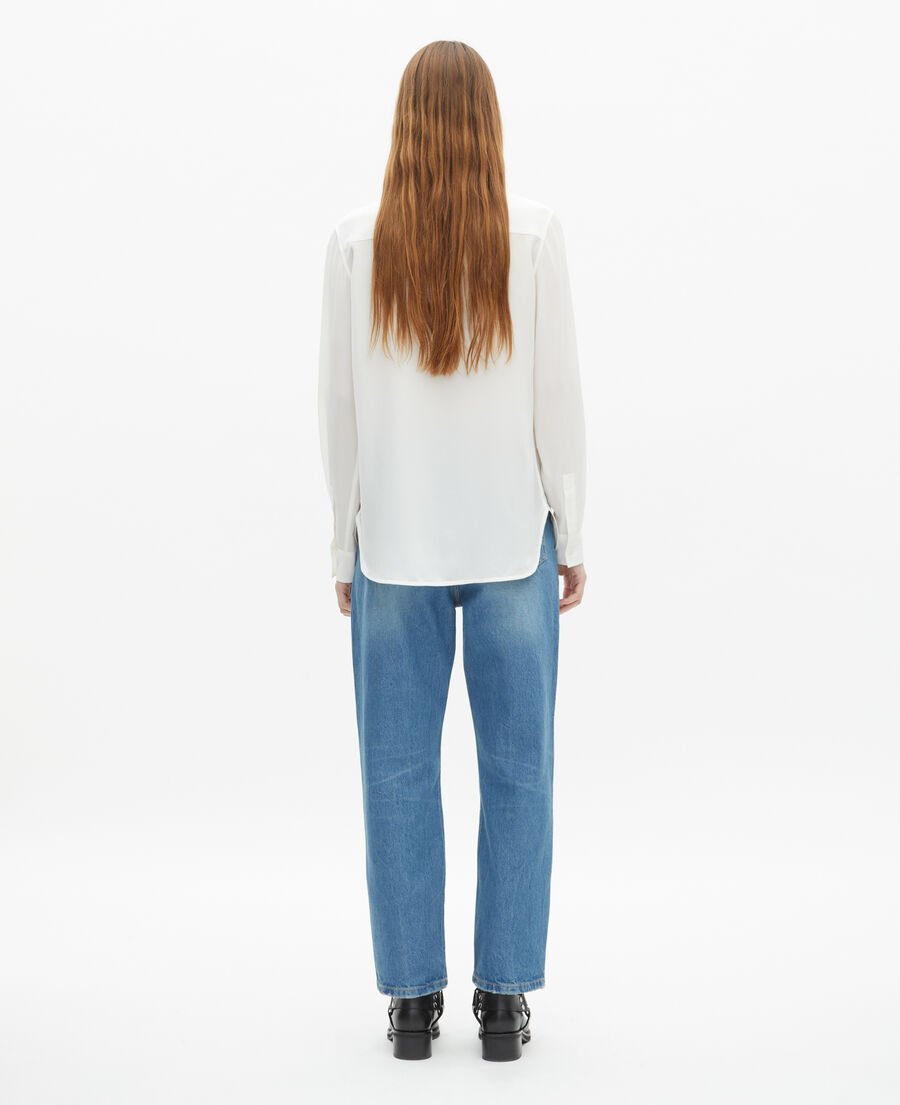 The Kooples FEMME ECRU chemise en soie écrue