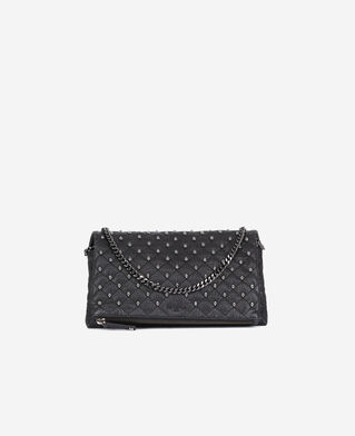 The Kooples DAMEN BLACK heritage kleine schwarze ledertasche