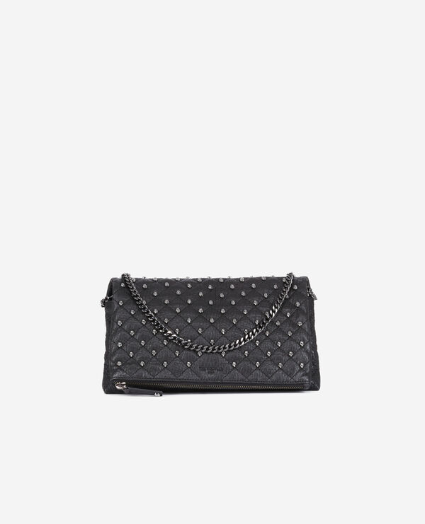The Kooples FEMME BLACK pochette héritage small en cuir noire