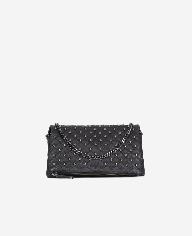 The Kooples FEMME BLACK pochette héritage small en cuir noire