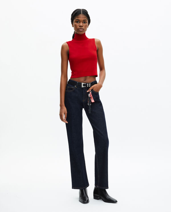 The Kooples FEMME RED top en maille rouge