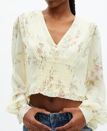 The Kooples FEMME YELLOW top imprimé fleuri jaune