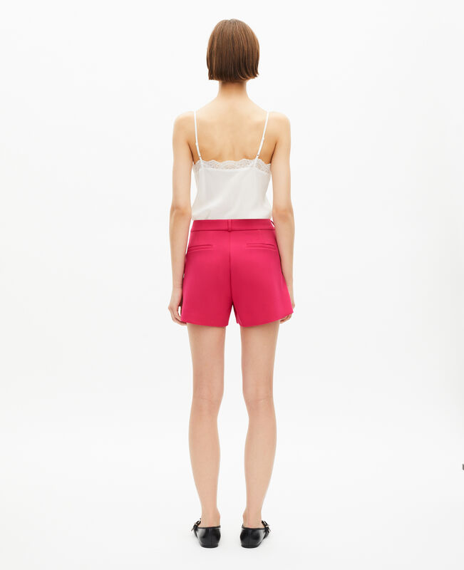 The Kooples FEMME PINK short tailleur rose en crêpe