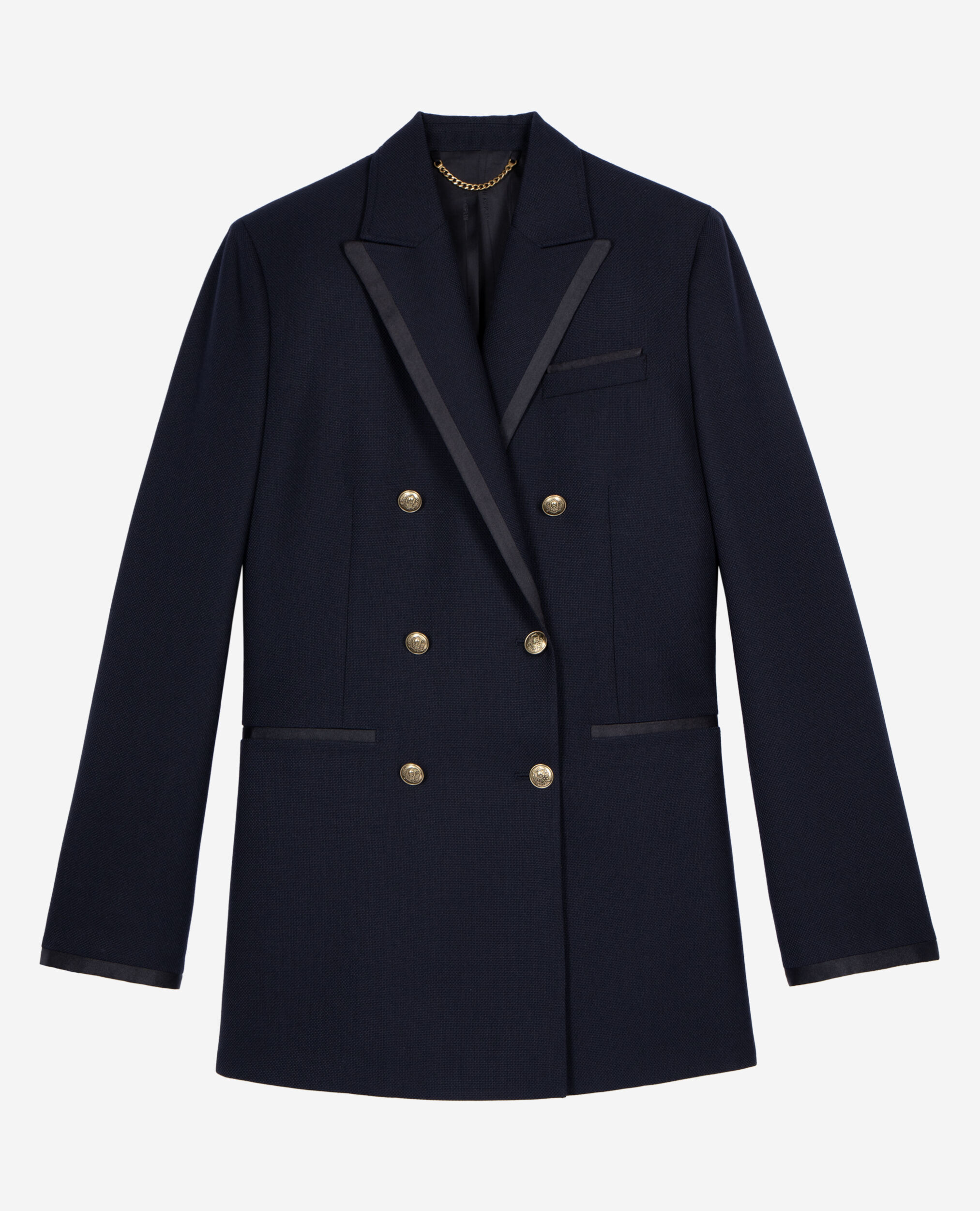Veste tailleur en laine mélangée bleu marine, DARK NAVY, hi-res image number null