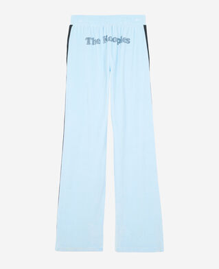 The Kooples FEMME BABY BLUE bas de jogging en velours bleu clair