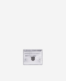 The Kooples FEMME SILVER porte cartes blason en cuir argenté