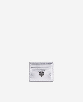 The Kooples DAMEN SILVER kartenhalter blason aus silbernem leder