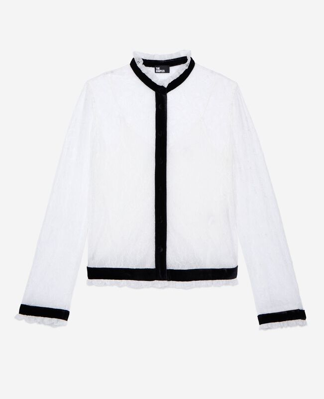 The Kooples FEMME ECRU chemise en dentelle écrue