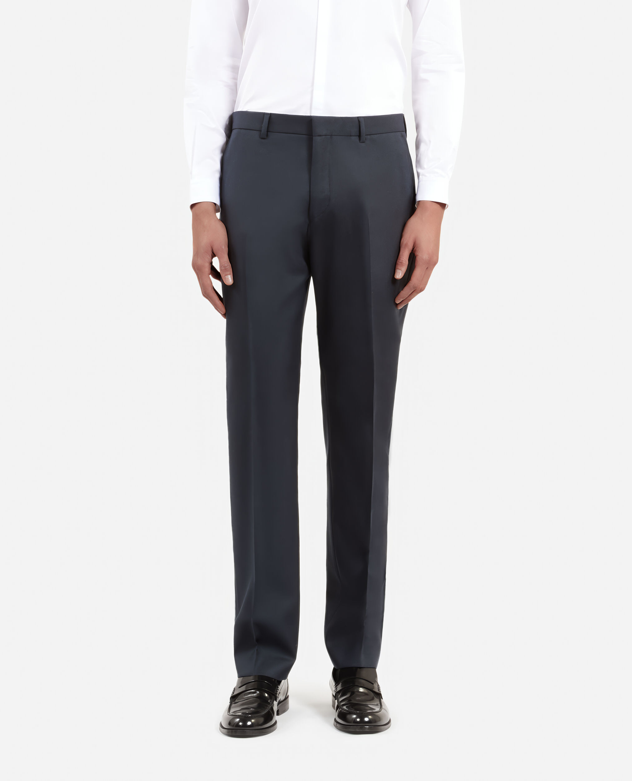 Pantalon de costume droit bleu, BLUE PETROL, hi-res image number null