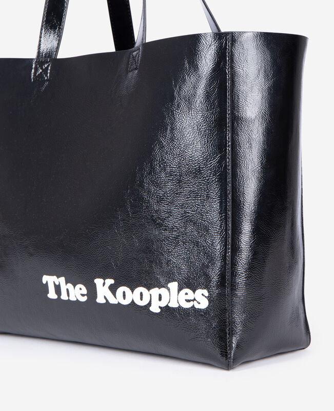 The Kooples FEMME BLACK sac cabas effet cuir noir