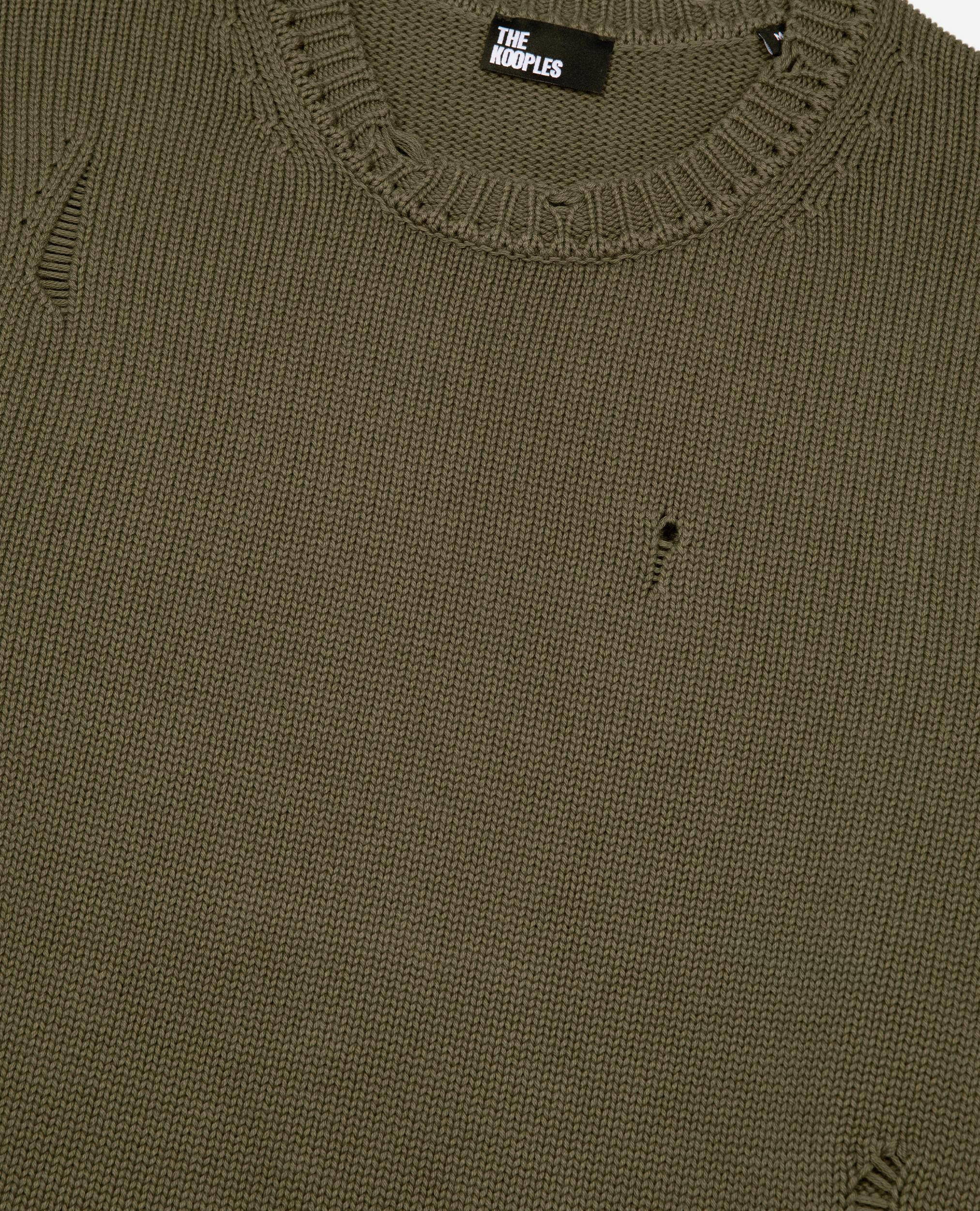 Pull avec détails ajourés kaki, KAKI, hi-res image number null