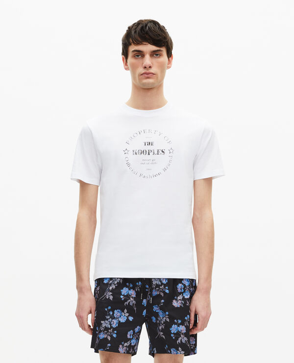 The Kooples HOMME BLACK BLUE maillot de bain imprimé fleuri noir
