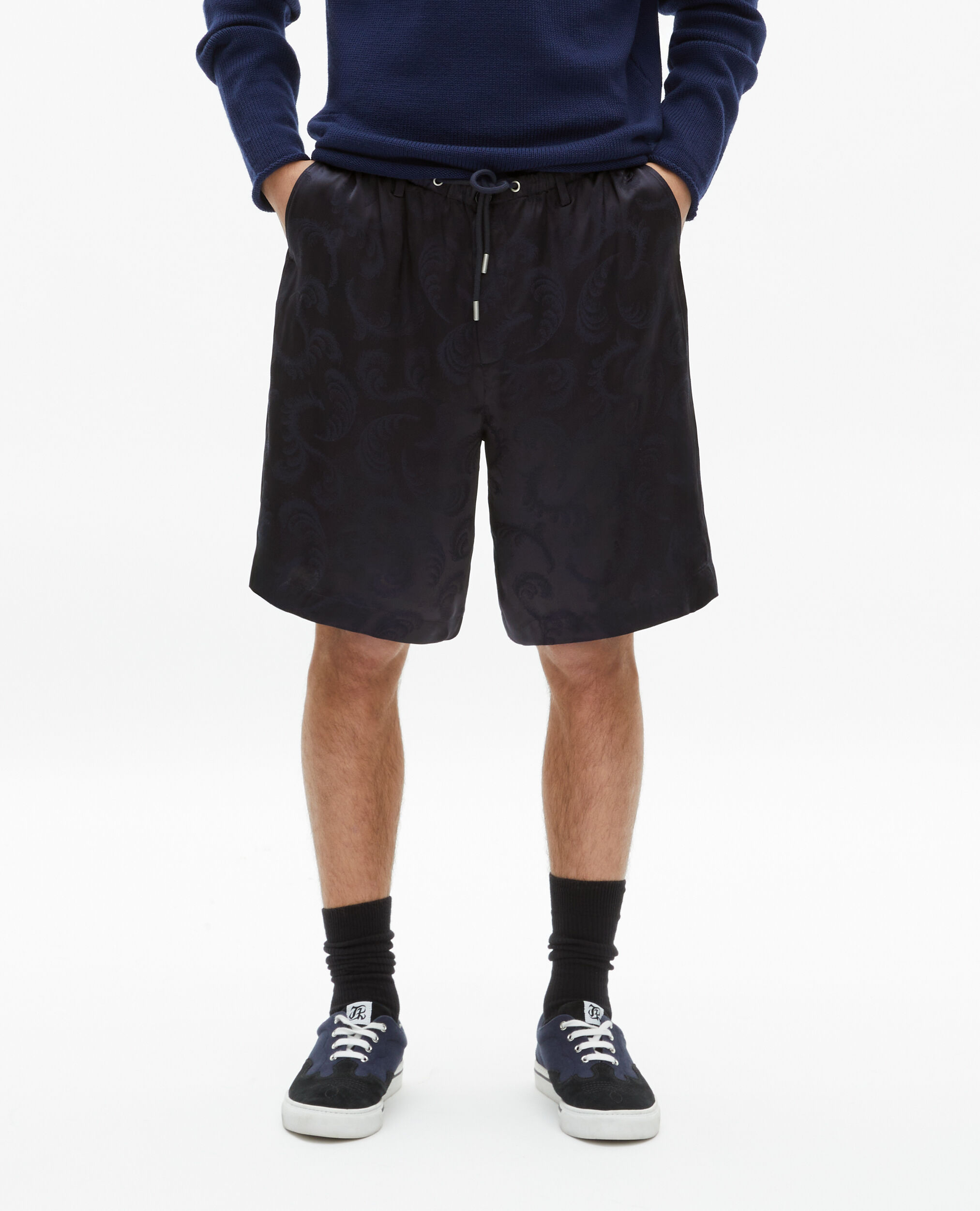 Short en jacquard marine, NAVY, hi-res image number null