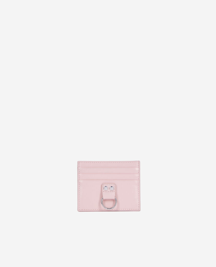 The Kooples DAMEN PINK amelia kartenhalter aus rosafarbenem leder