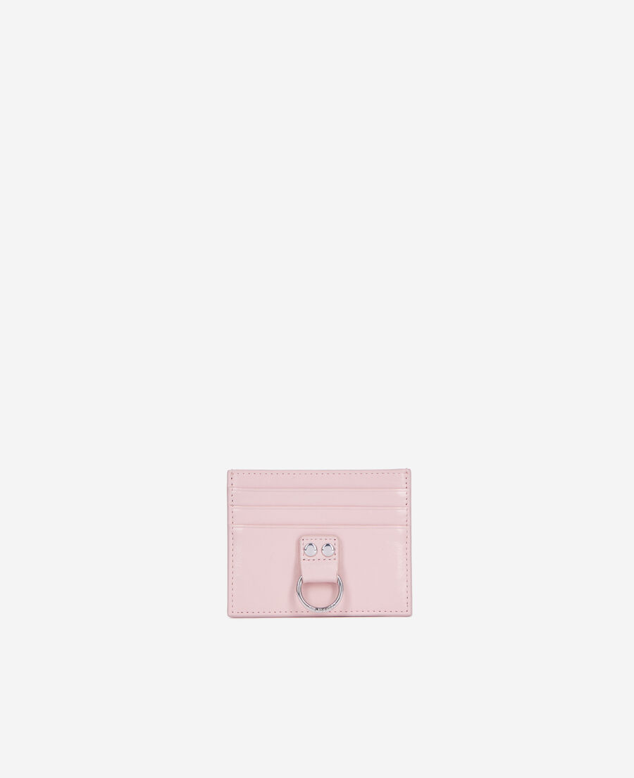 The Kooples DAMEN PINK amelia kartenhalter aus rosafarbenem leder