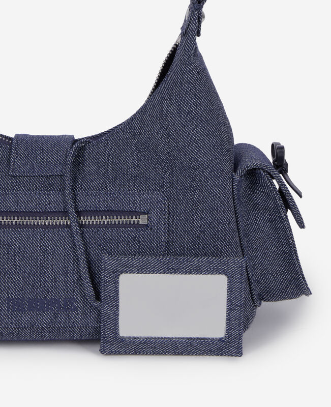 The Kooples FEMME USED RAPIECE sac amelia en denim bleu