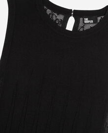 The Kooples FEMME BLACK robe longue en maille noire