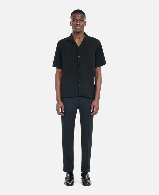 The Kooples HOMME BLACK chemise manches courtes noire