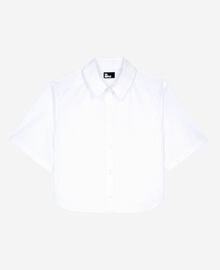 The Kooples FEMME WHITE chemise courte en popeline blanche
