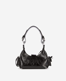 The Kooples FEMME BLACK sac amelia small en cuir craquelé noir