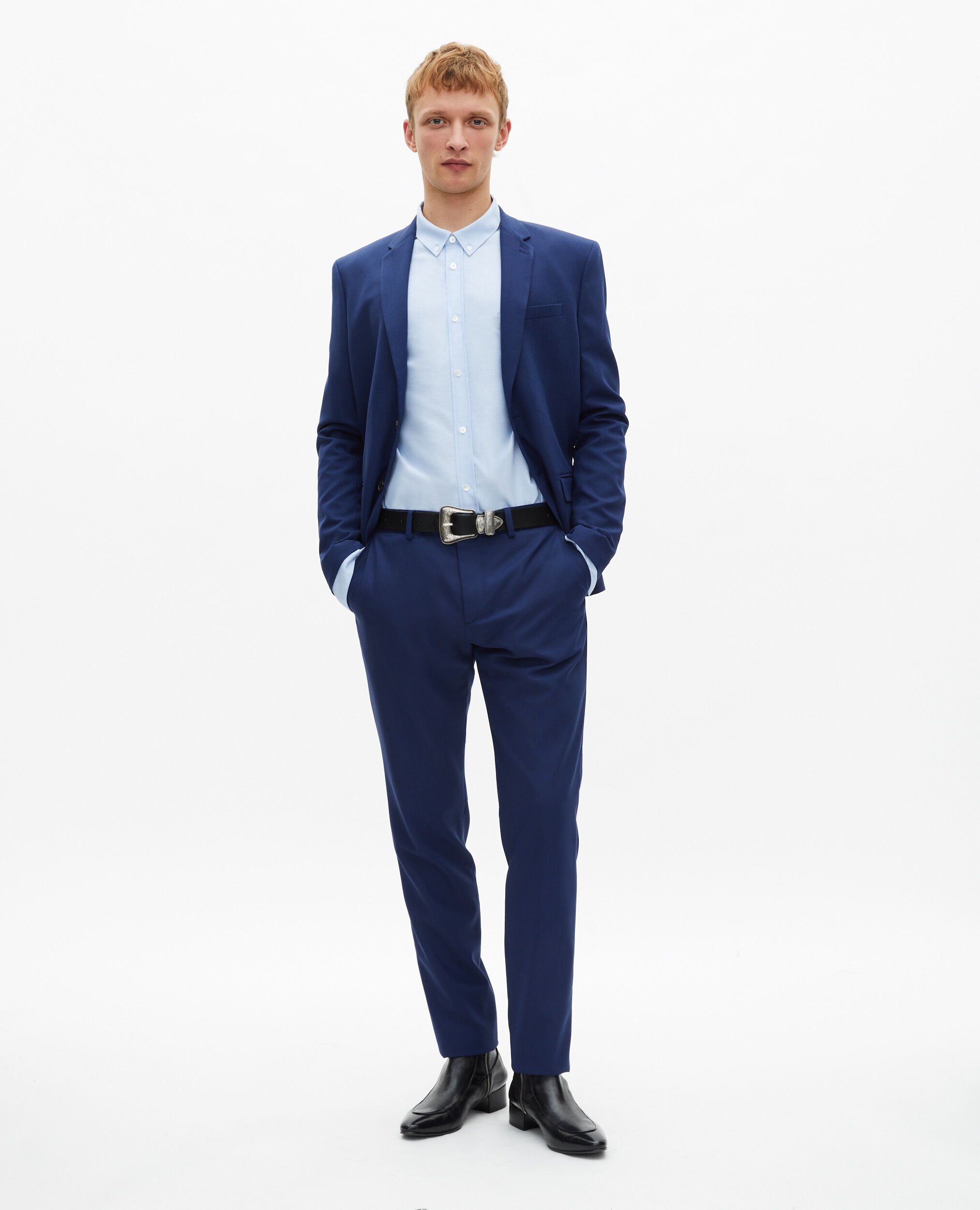 Veste de costume bleue, NAVY, hi-res image number null