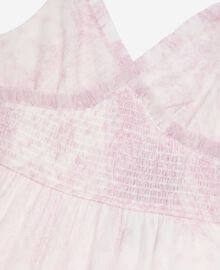 The Kooples FEMME WHITE - PINK robe longue en tulle imprimé rose pâle
