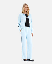 The Kooples FEMME BABY BLUE sweatshirt en velours bleu clair
