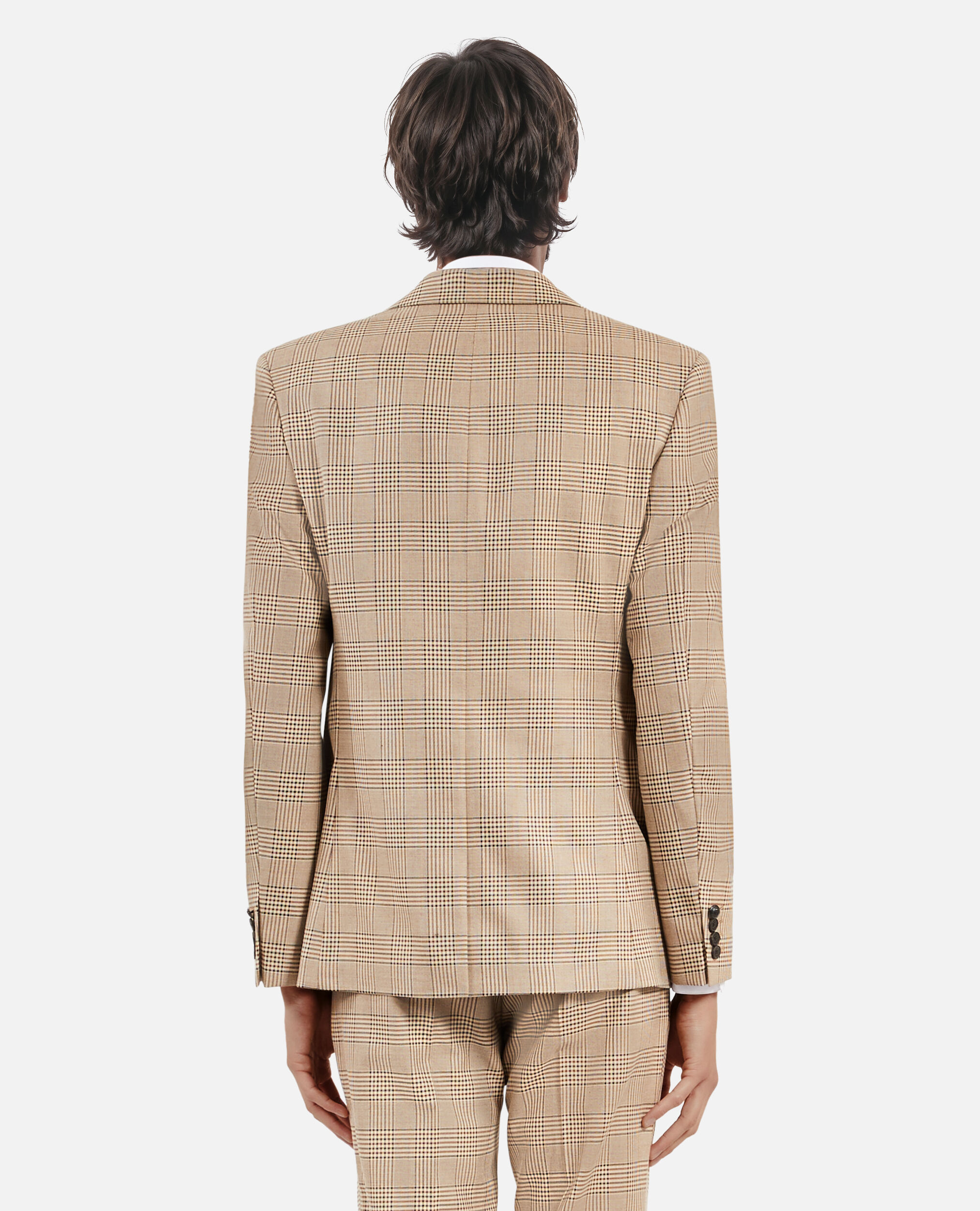 Veste de costume prince de Galles beige, BEIGE-BROWN, hi-res image number null