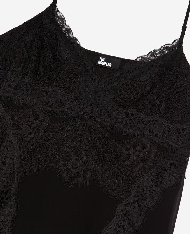 The Kooples FEMME BLACK caraco avec dentelle noir