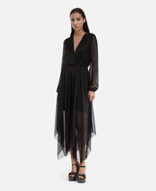 The Kooples FEMME BLACK robe longue plissée noire