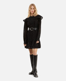 The Kooples FEMME BLACK ceinture large à œillets en cuir noir