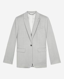 The Kooples FEMME BEIGE veste tailleur simple boutonnage grise