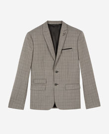 The Kooples HOMME BEIGE MELANGE veste de costume en laine prince de galles beige