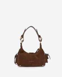 The Kooples FEMME CHOCOLATE sac amelia small en suède marron