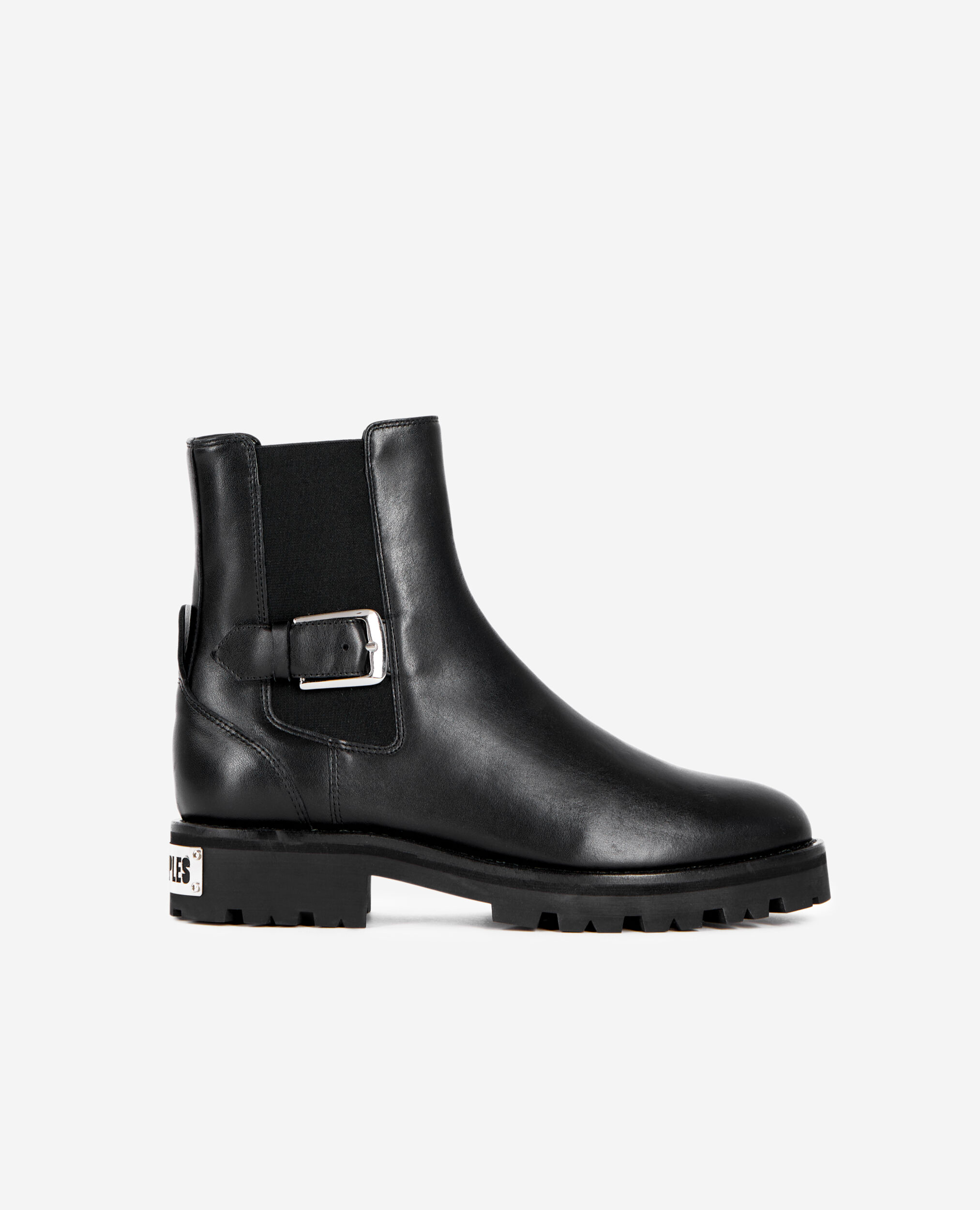 Bottines Chelsea en cuir noires, BLACK, hi-res image number null
