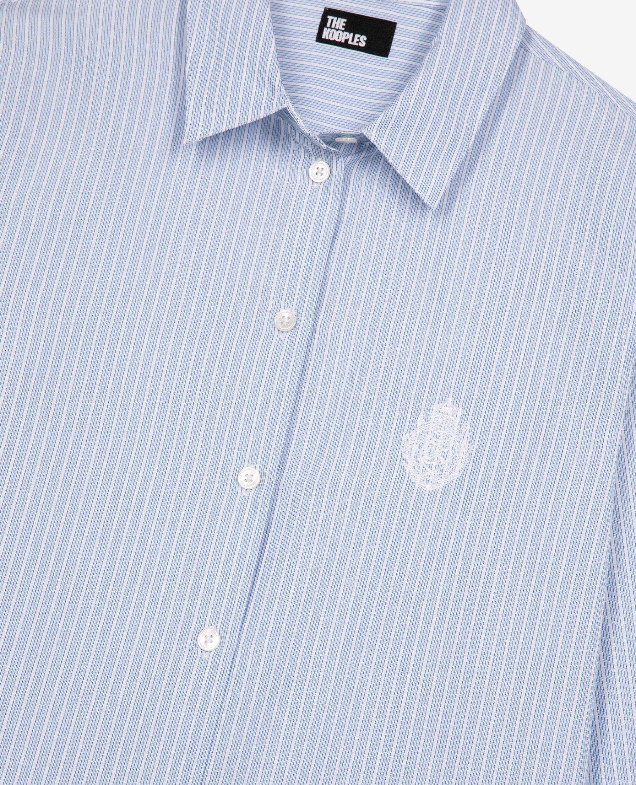 Chemise à rayures en popeline bleue, BLUE / WHITE, hi-res image number null