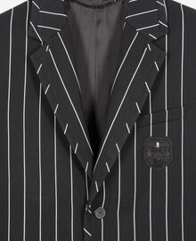 The Kooples HOMME BLACK WHITE veste à rayures noire